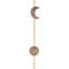 Carillon éolien Vivanta Phase de la Lune avec cloche rustique – 76 cm (30 pouces) en métal martelé pour chambre à coucher