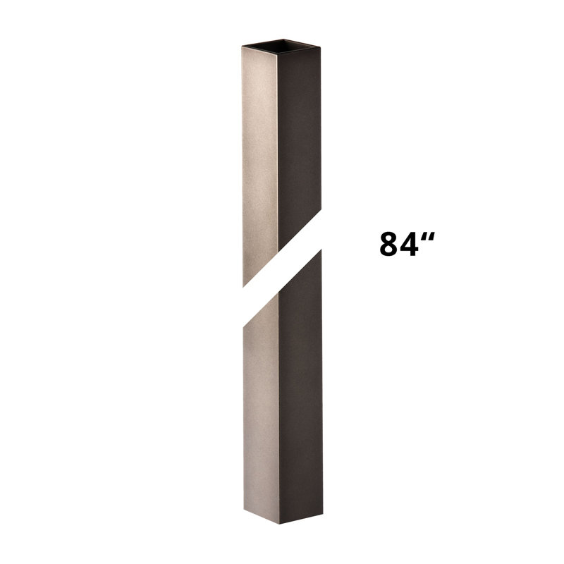 7' Square Outdoor Post, Coastal Natural Iron