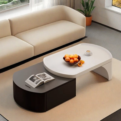 Design sense retractable solid wood coffee table