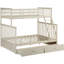 Lit superposé simple au-dessus de double avec tiroirs de rangement pratiques, conception en bois avec échelle et garde-corps pour une utilisation familiale-729081927