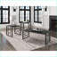 Ensemble de tables basses 3 pièces Modern avec plateau en verre trempé à imprimé marbre Base en métal noir, facile à nettoyer