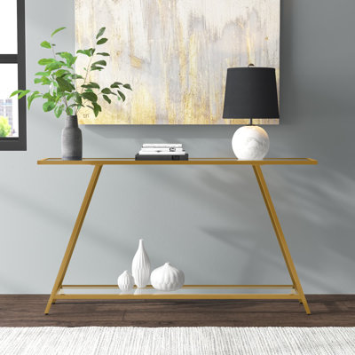 Yair 52'' Glass Top Console Table