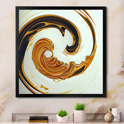 Mouvement blanc et or audacieux II - peinture sur toile