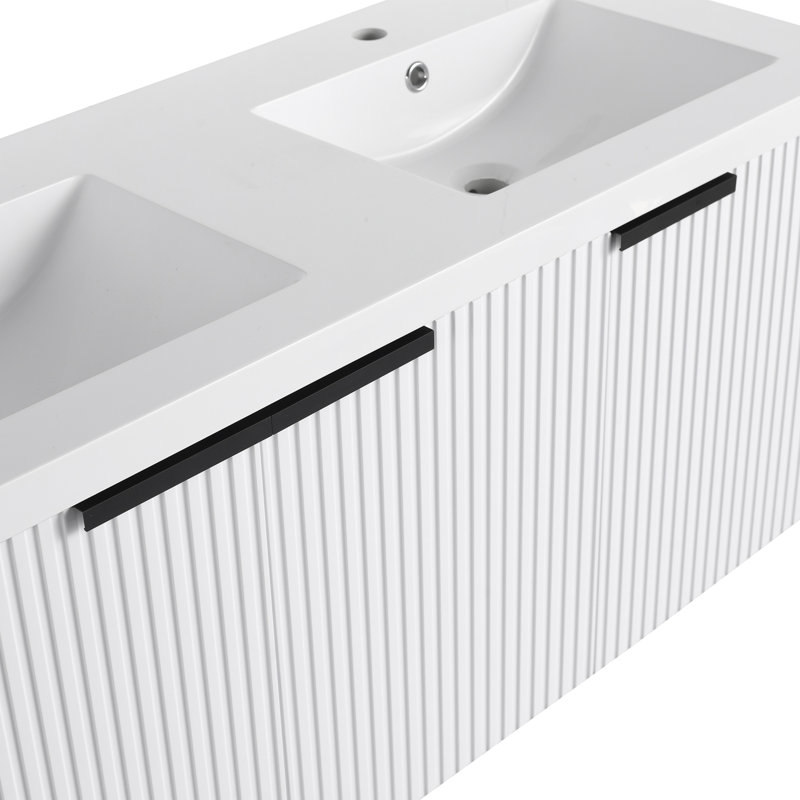 Wall Mounted Bathroom Vanity, White