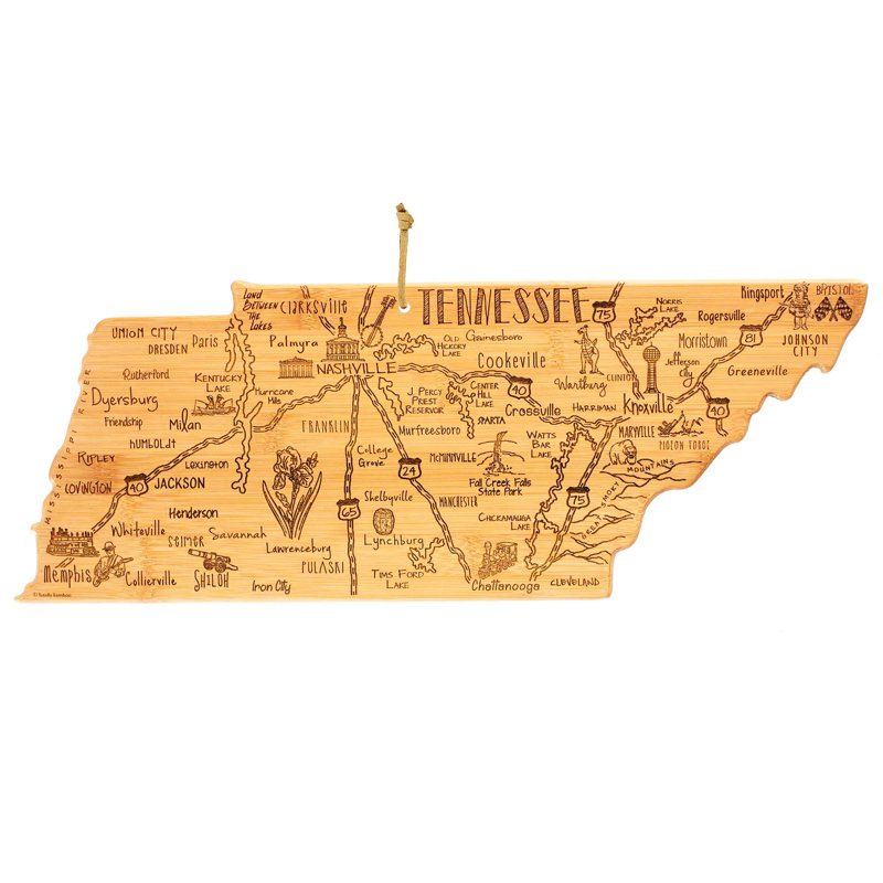 Destination Tennessee Bamboo Cutting & Serving Board