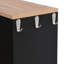 Armoire à chaussures avec 3 tiroirs rabattables, organisateur de vestibule à motif de grain de bois avec 3 crochets, étagère à chaussures autoportante-114198408
