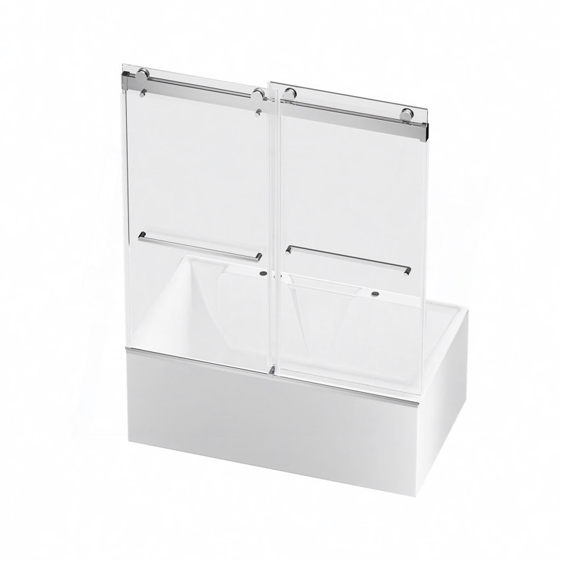 56 à 60 po X P 62 po Porte de baignoire coulissante double H