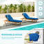Paquet de 2 coussins de chaise longue d'extérieur 80 po, housse imperméable, amovible et lavable, coussins de remplacement toutes saisons pour jardin de piscine, bleu / m-41111108-55894028