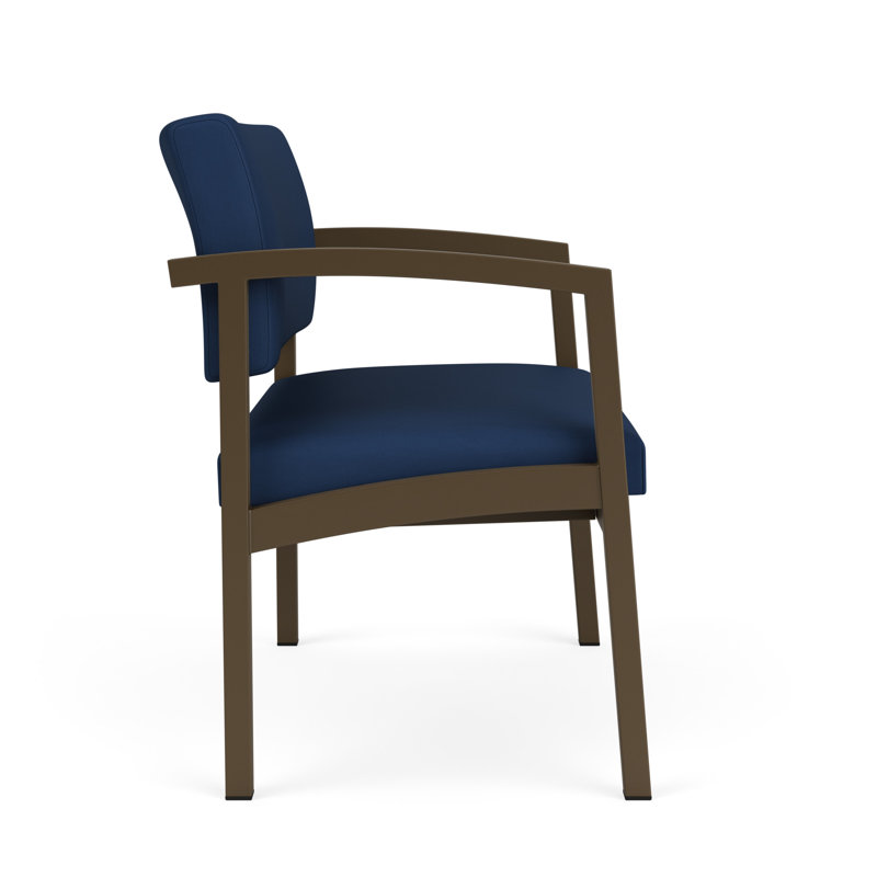 Chaise en acier Lenox, Bronze, Bleu impérial Patriot Plus - vinyle facile à net