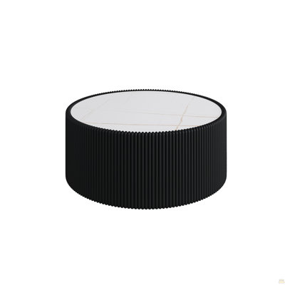 Table basse moderne en cuir fritté clair
