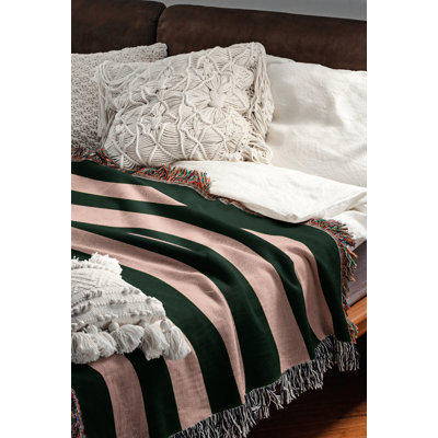 Cassian Abstract Cotton Blend Blanket Throw