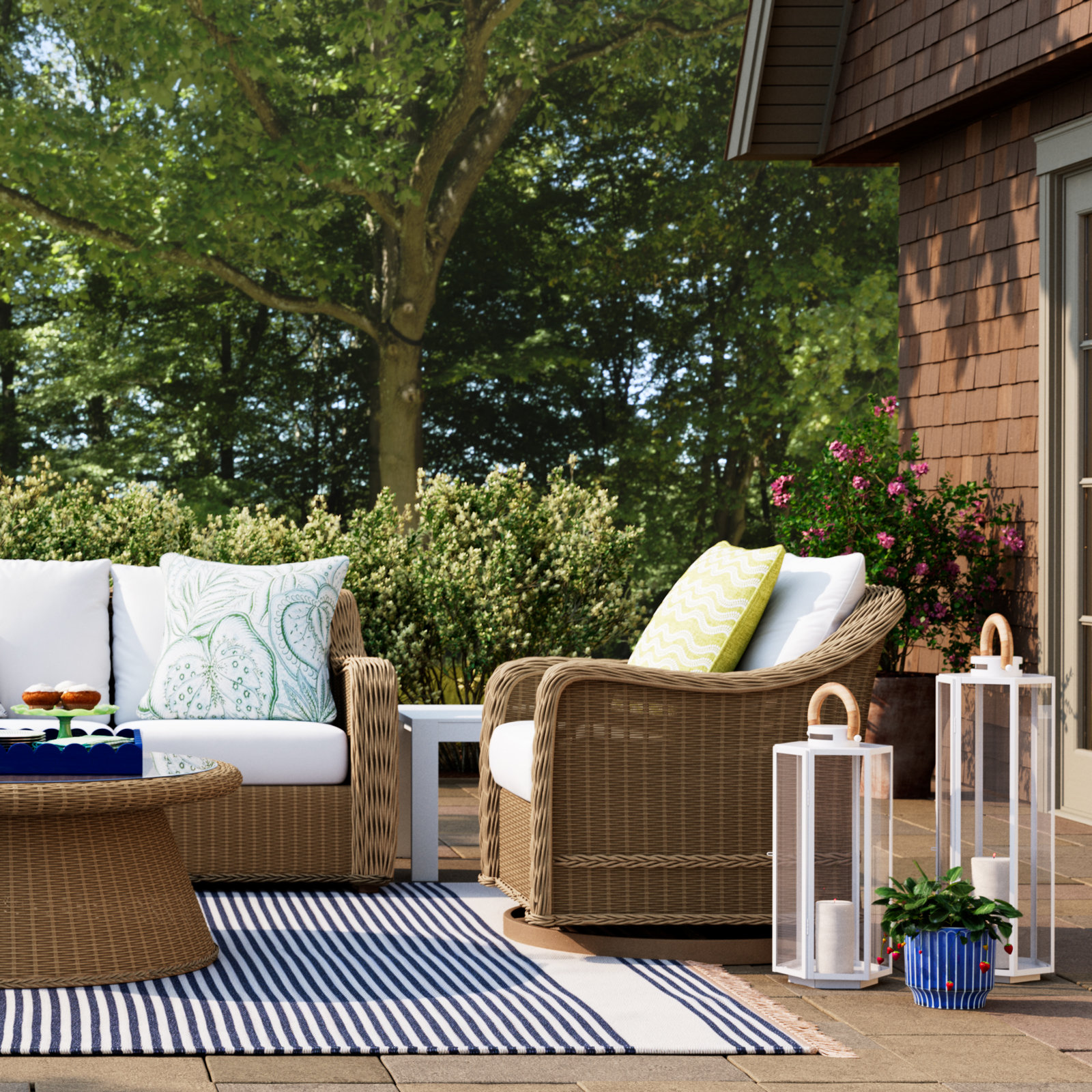 Hudson Sunbrella® Swivel Patio Lounge Chair
