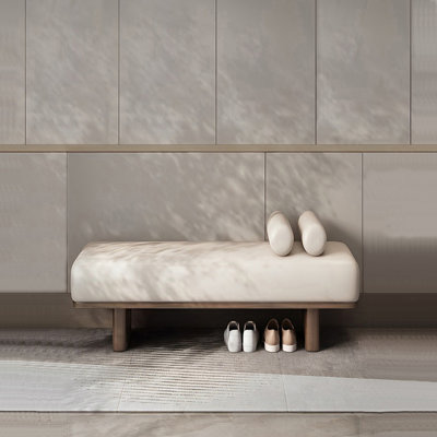 Banc rembourré en similicuir Nickolaos