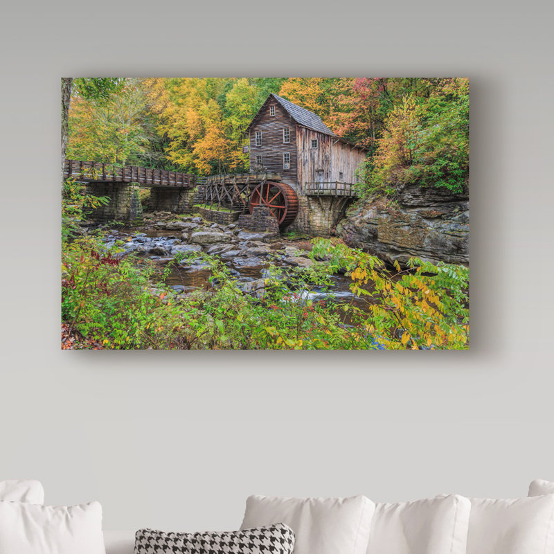 Fillmer «Grist Mill Fall 1», reproduction de photo sur toile tendue, H 12 po x l 19 po x P 2 po
