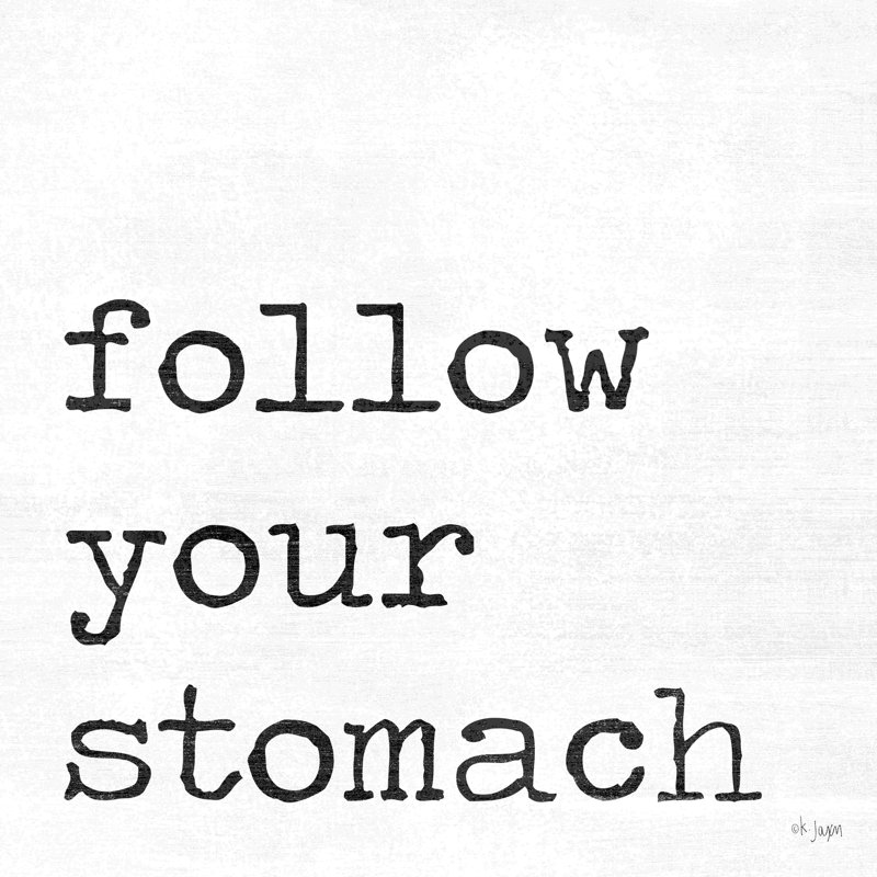 " Follow Your Stomach " by Jaxn Blvd., 36" H x 36" W, No, Black Floater Framed Canvas