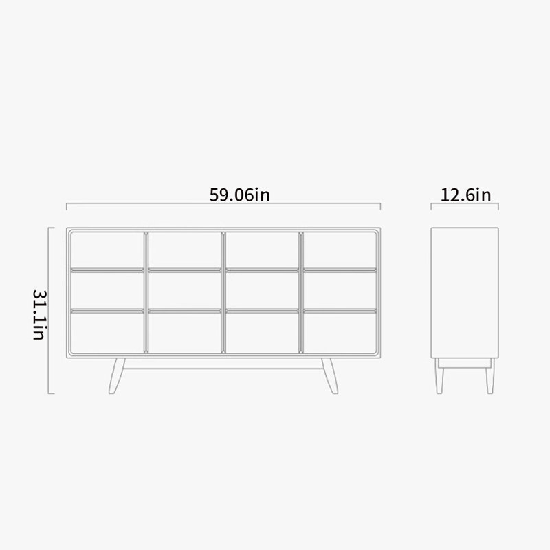 Modern minimalist style open bookcase