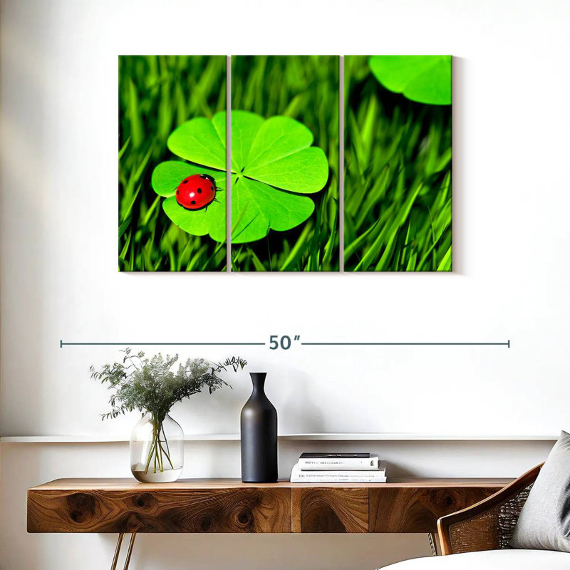 Harnek Four Leaf Clover Ladybug, 24" H x 38" W