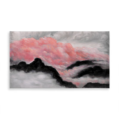Gray and Pink Clouds Tablecloth | Indoor/Outdoor Home Decor