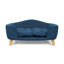 Lit pour chien confortable avec pieds en bois de bouleau de style Mid-Century moderne, bleu marine, assemblage requis, sécurité du coussin