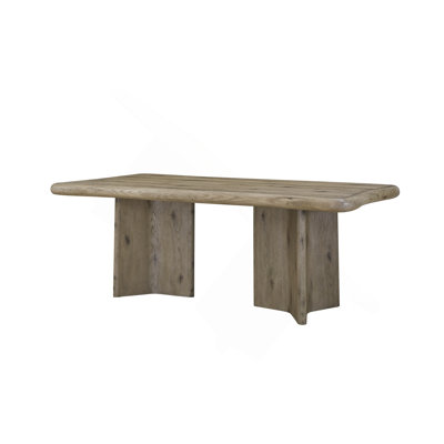 English Knotty Oak Double Pedestal Table