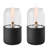 Ambrose Oil Lamp Style Rope Wick Clean-Burning Tabletop Portable Fire Pit Set Of 2