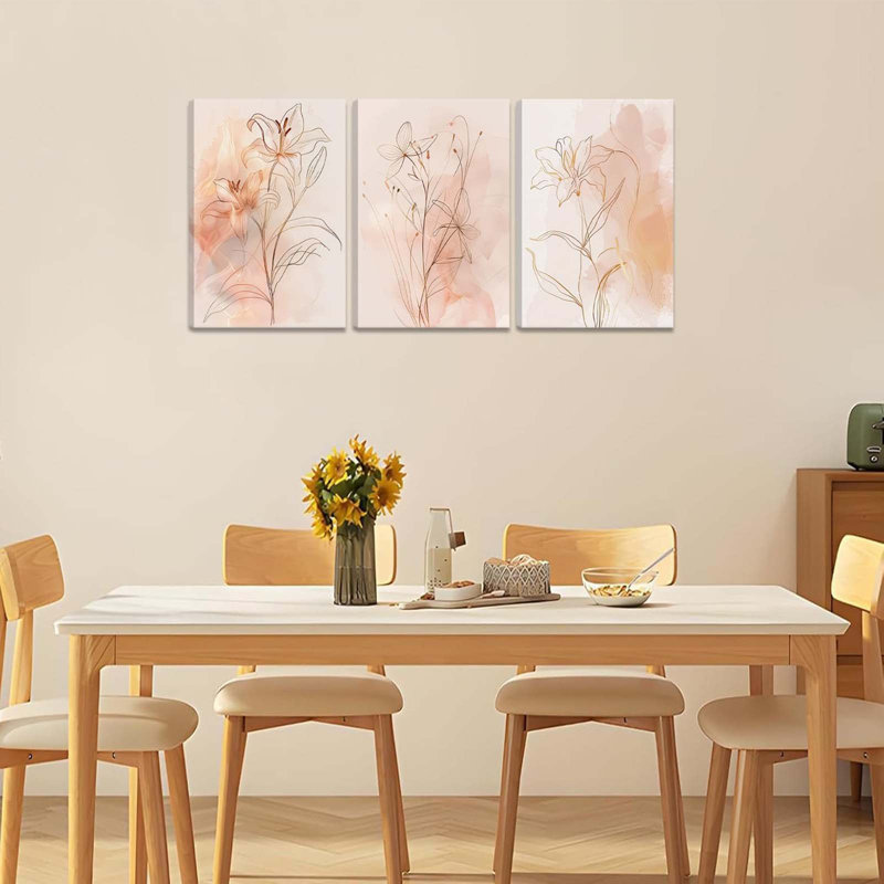 3 Piece Wrapped Canvas Print, 40 cm H x 30 cm W