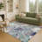 Machine Washable Indoor/Outdoor Molewski ACN2340 Floral Rug-1905056846