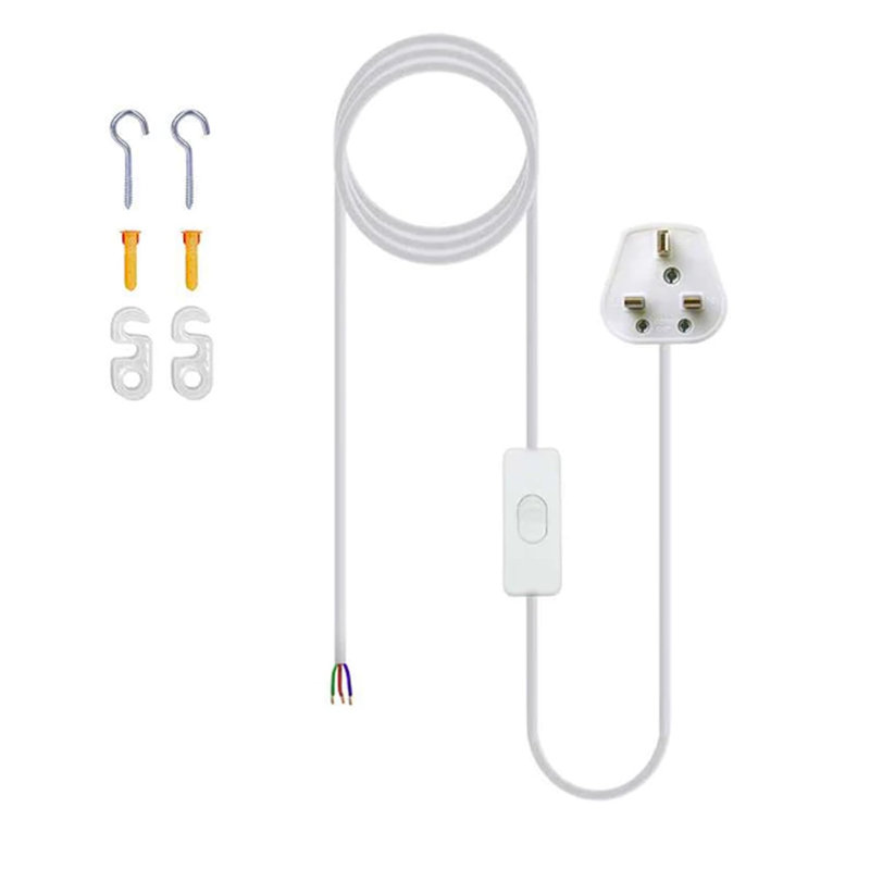 - Light Pendant, White, 4.5 m Cord