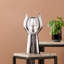 Damain Handmade Ceramic Vase for Living Room Decor, Chrome Face Design Modern Home Decoration