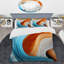 Ensemble de housse de couette fractale bleue et orange Fractal In Motion II - Abstract Fractal-101241526
