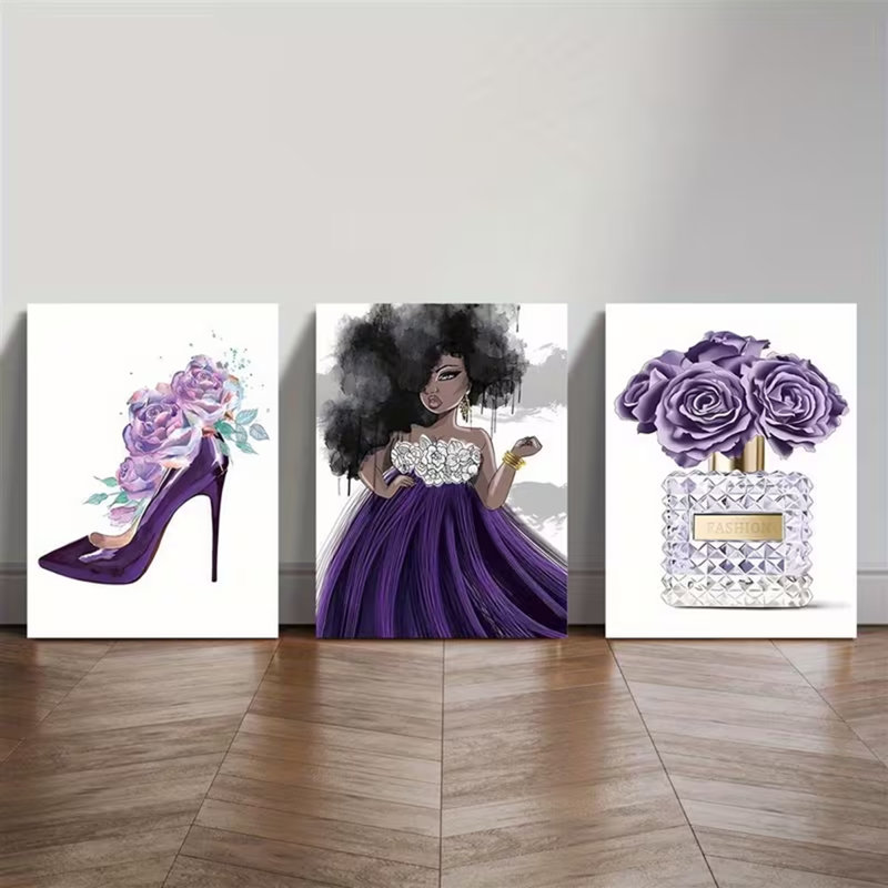 3 Piece Wrapped Canvas Print, 40 cm H x 90 cm W