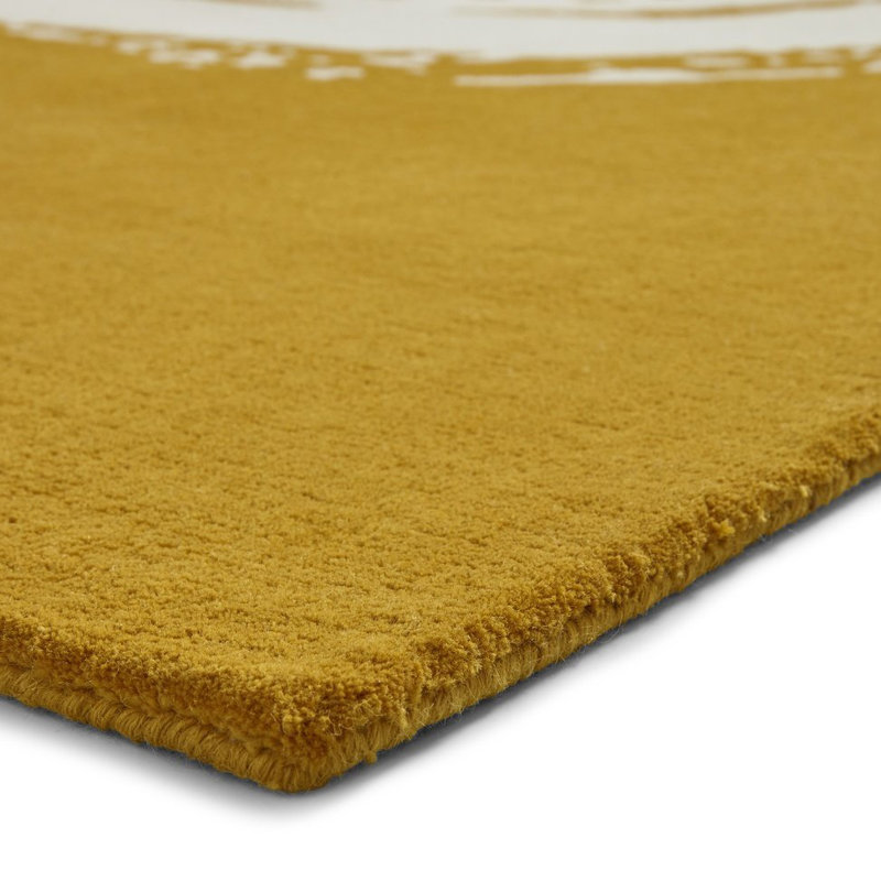 Arnesh area rug Hand Tufted Rectangle Ochre, Rectangle 120 x 170cm