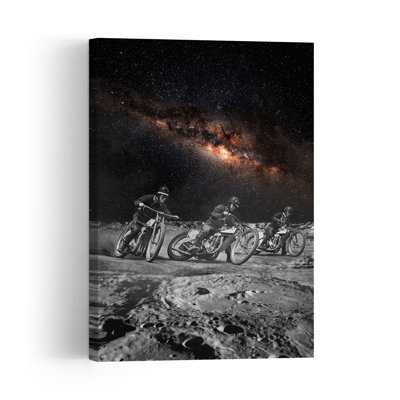 Retro Lunar Race Classic Retro Vintage Landscape Nature Wall Art Print 1 Piece Wrapped Canvas Wall Art