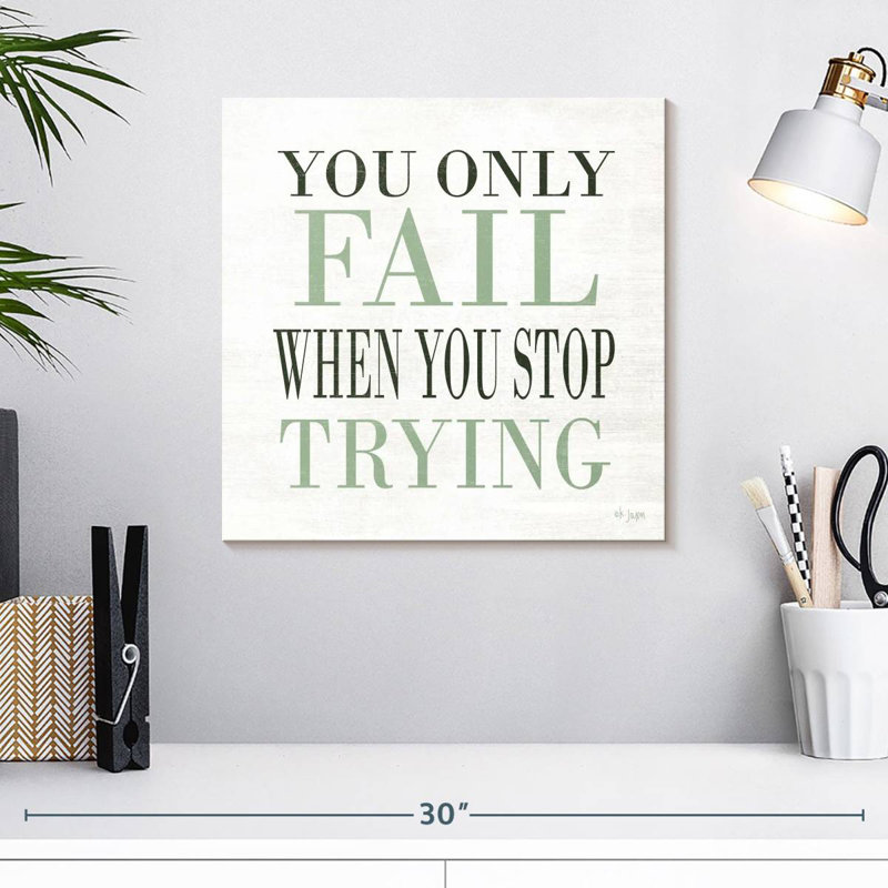Tergel Don't Stop Trying, 16" H x 16" W