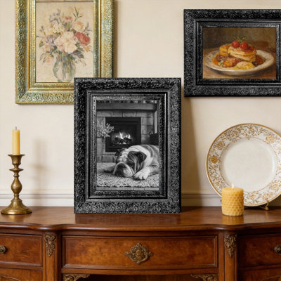 Cadre photo 8 pi x 10 po noir et intemporel 1 pièce pour décoration de salon