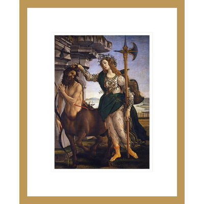 «Pallas and the Centaur» par Sandro Botticelli - Reproduction giclée encadrée