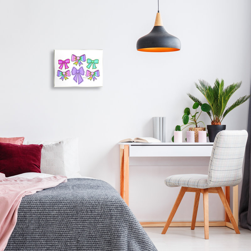 Plaque murale Playful Bowtastic Ribbons, design par Katie Conley