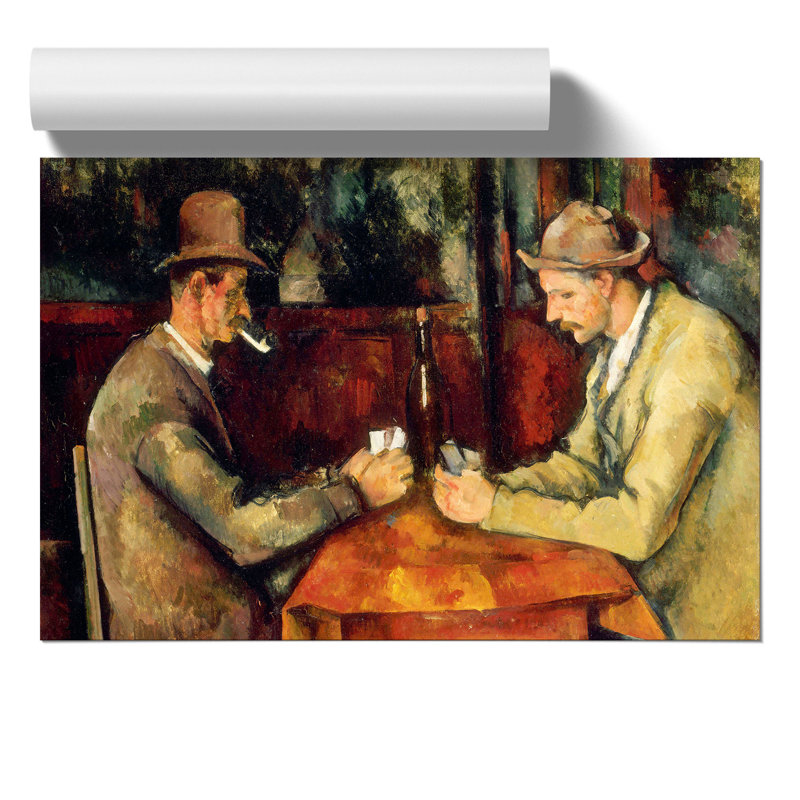 The Card Players by Paul Cezanne - Frameless Print, 21cm H x 30cm W x 0.1cm D