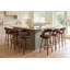 Tabouret de comptoir pivotant moderne de 26 po avec cadre en bois cintré-133657101
