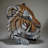 EDGE Sculpture Tiger Bust Figure 15.7in H