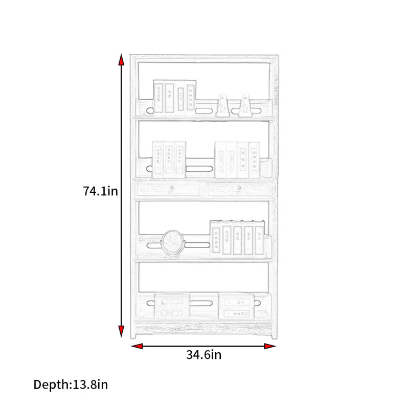 Merton, (3 tablettes) H 74,1 po x l 34,6 po x P 13,8 po