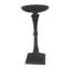 Mimo Pillar Candle Holder, 11 Inch Antique Black Sculpted Iron Frame-122772631