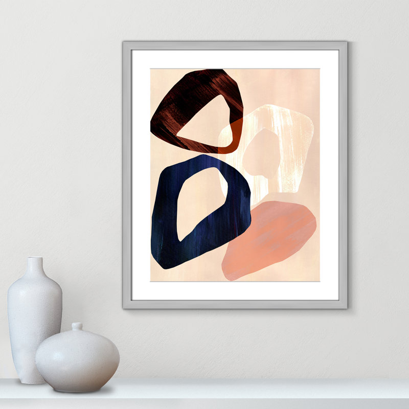 Loop III Print par Violets Print House, L 21,5 po x H 25,5 po, Imprimé mat, Argent mat