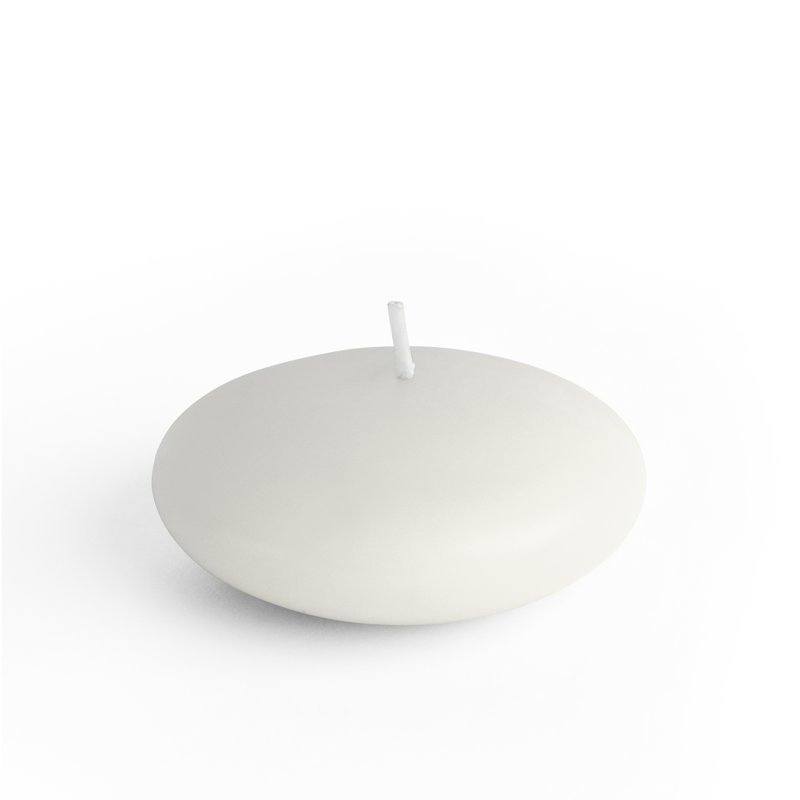 Bougie flottante non parfumée, Blanc, 12