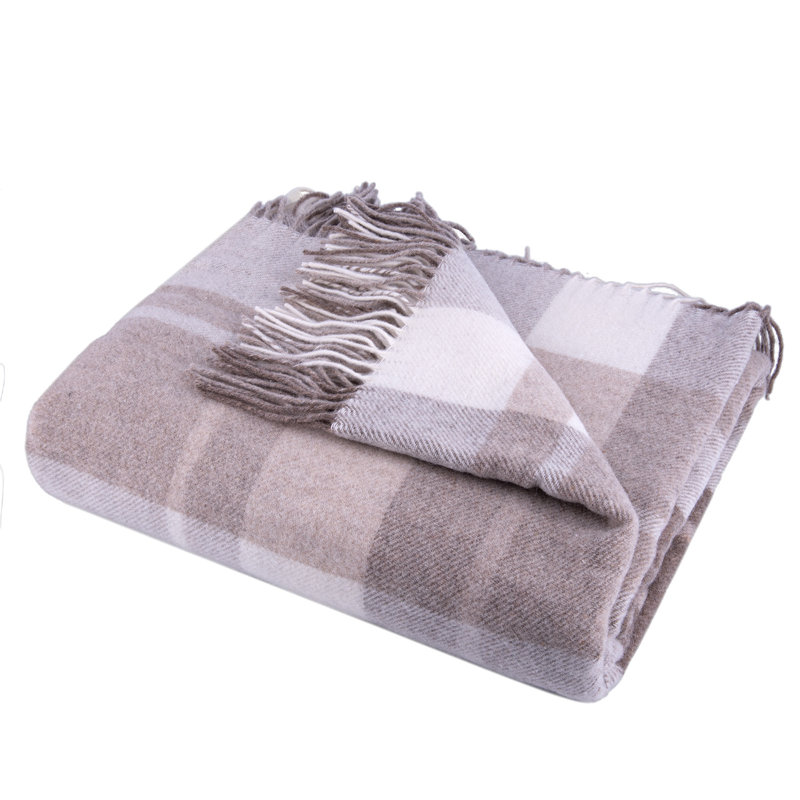 Plain Weave / Muslin Throw Blanket, Brown/Gray