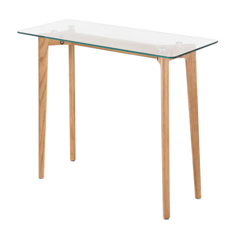 Castle 90cm Glass Top Console Table