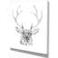 Cerf en noir et blanc - impression sur toile tendue-29495842