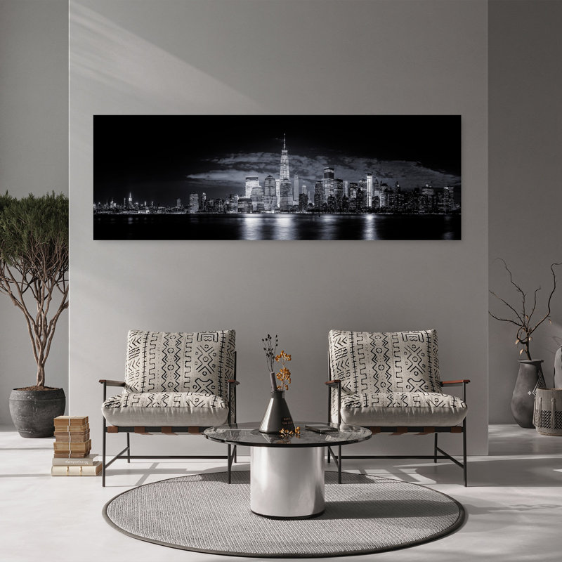 New York City Night Skyline by Jackson Carvalho - Wrapped Canvas Panoramic Print, 152.4 cm H x 50.8 cm W