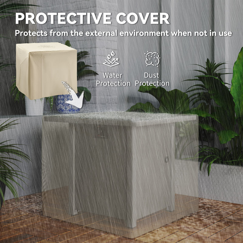 Square Propane Smokeless Fire Pit Table with Hidden Fuel Tank