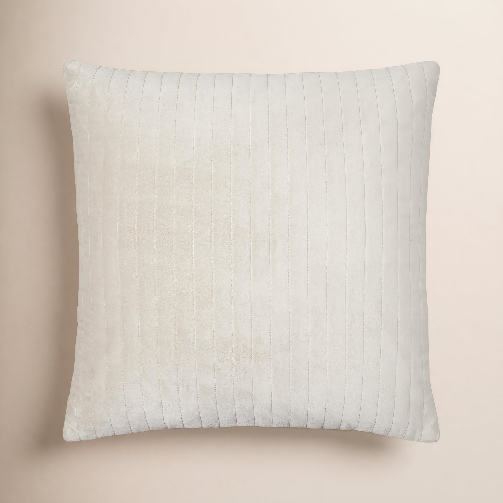 Beirne Throw Pillow, 20" x 20", Light Beige, Down